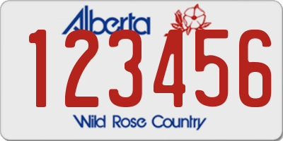 AB license plate 123456