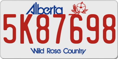 AB license plate 5K87698