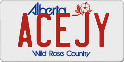 AB license plate ACEJY