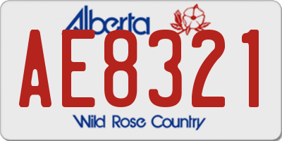 AB license plate AE8321