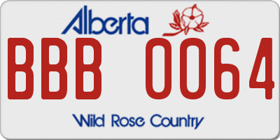 AB license plate BBB0064