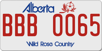 AB license plate BBB0065
