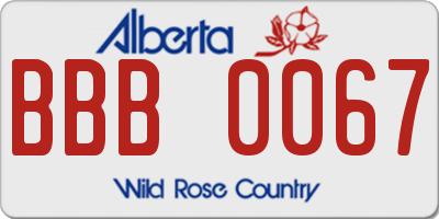 AB license plate BBB0067