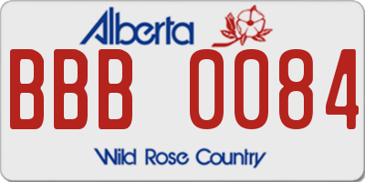 AB license plate BBB0084