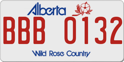 AB license plate BBB0132