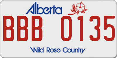 AB license plate BBB0135