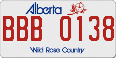 AB license plate BBB0138