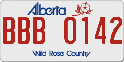 AB license plate BBB0142