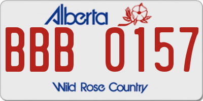 AB license plate BBB0157