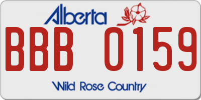 AB license plate BBB0159