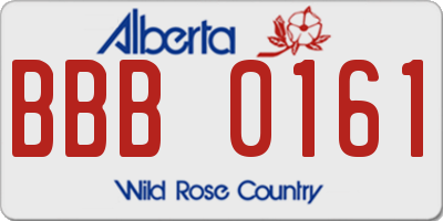 AB license plate BBB0161