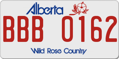 AB license plate BBB0162