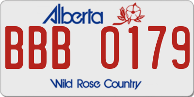 AB license plate BBB0179