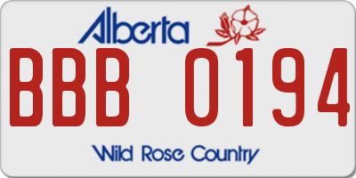 AB license plate BBB0194