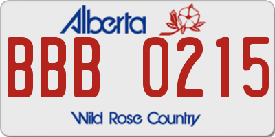 AB license plate BBB0215