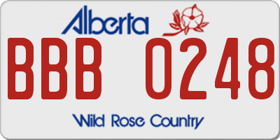 AB license plate BBB0248