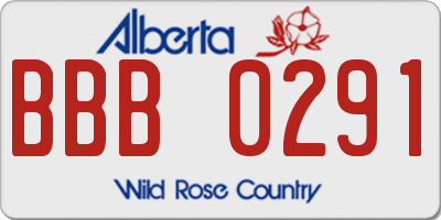 AB license plate BBB0291