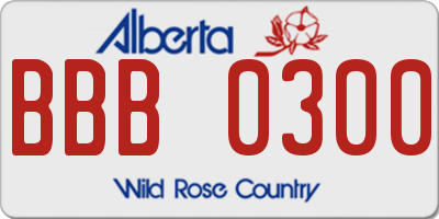 AB license plate BBB0300