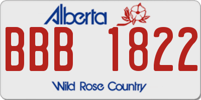 AB license plate BBB1822