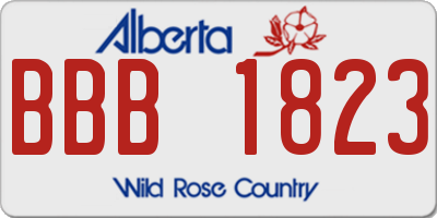 AB license plate BBB1823