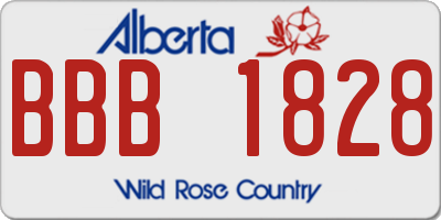 AB license plate BBB1828
