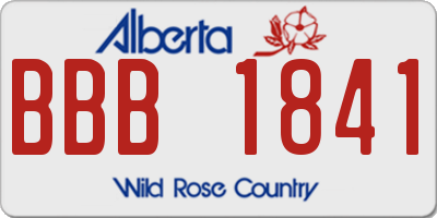 AB license plate BBB1841