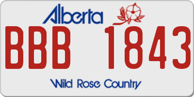 AB license plate BBB1843