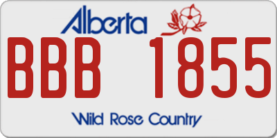 AB license plate BBB1855