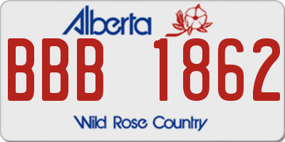 AB license plate BBB1862