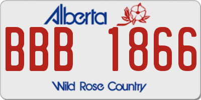 AB license plate BBB1866