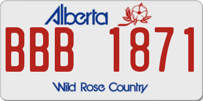 AB license plate BBB1871