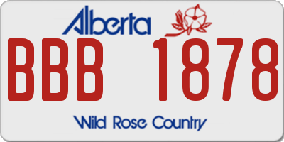 AB license plate BBB1878