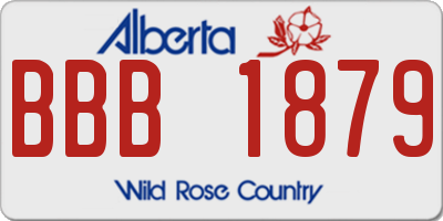 AB license plate BBB1879