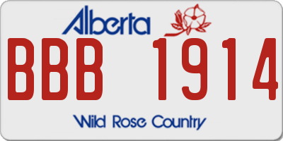 AB license plate BBB1914
