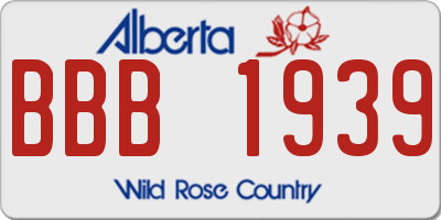 AB license plate BBB1939
