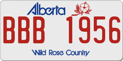 AB license plate BBB1956