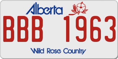 AB license plate BBB1963