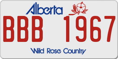 AB license plate BBB1967