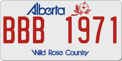 AB license plate BBB1971
