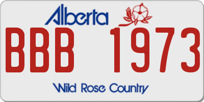 AB license plate BBB1973