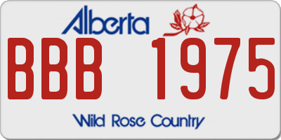 AB license plate BBB1975