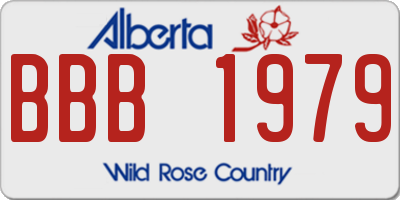 AB license plate BBB1979