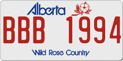 AB license plate BBB1994