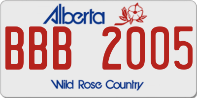 AB license plate BBB2005