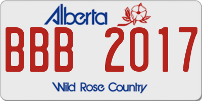 AB license plate BBB2017