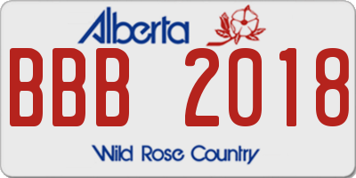 AB license plate BBB2018