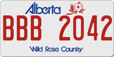 AB license plate BBB2042