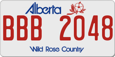 AB license plate BBB2048