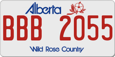 AB license plate BBB2055