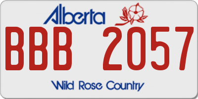 AB license plate BBB2057